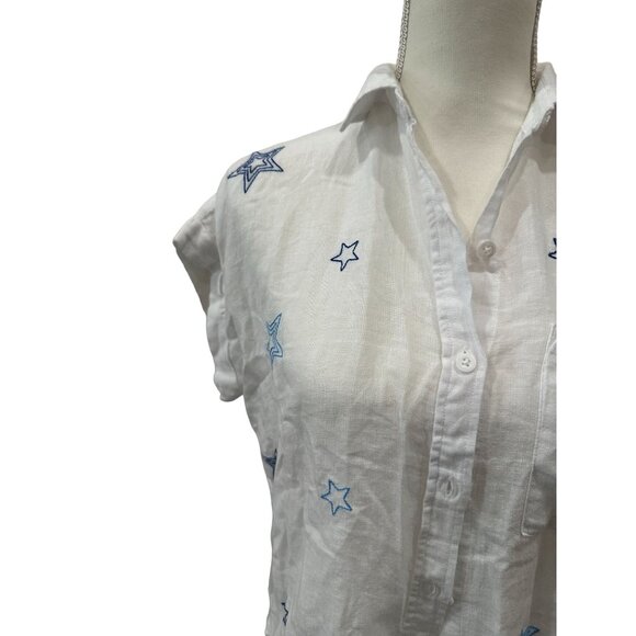 RAILS White Star Embroidered Button Down Shirt Size XXS - Picture 5 of 6